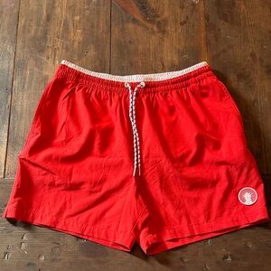 Men's Chubbies Red Swim Trunks